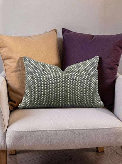 Pierre Frey Lumbar Pillow Moorea Kaki 12x18" Knife Edge Cover
