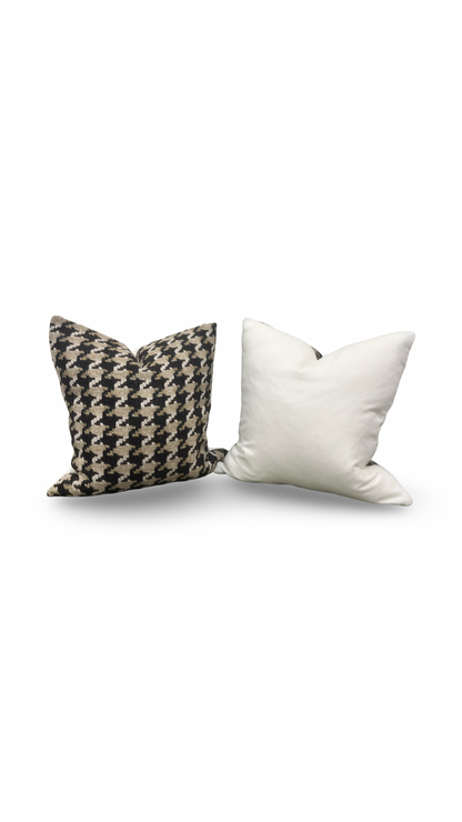 Designer Fabric Brigitte Camel 22x22" Knife Edge Decorative Throw Pillow