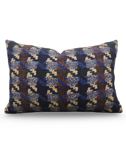 Pierre Frey Lumbar Pillow Brigite Blue 12x18" Knife Edge Cover