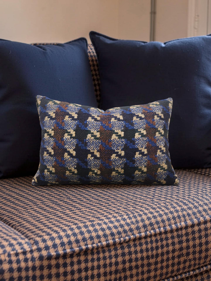 Pierre Frey Lumbar Pillow Brigite Blue 12x18" Knife Edge Cover