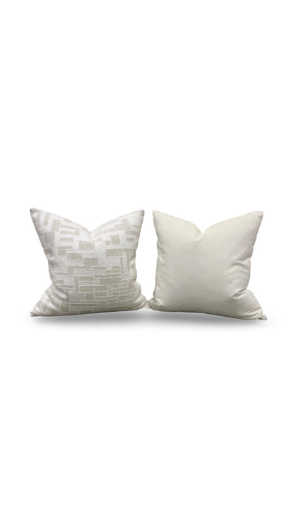 Pierre Frey Decorative Pillow Joon Nacre 22x22" Knife Edge Cover