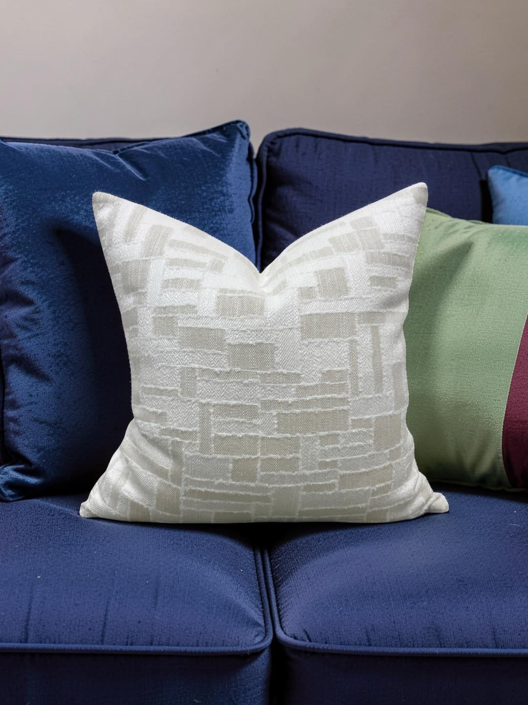 Pierre Frey Decorative Pillow Joon Nacre 22x22" Knife Edge Cover