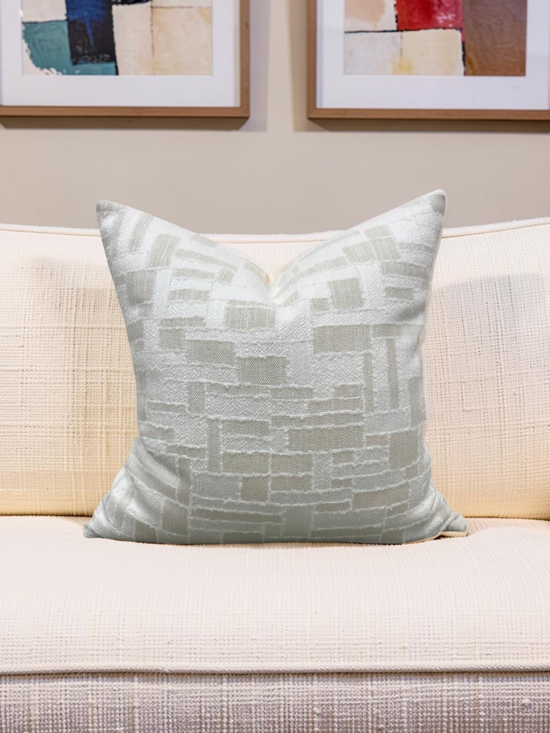 Pierre Frey Decorative Pillow Joon Nacre 22x22" Knife Edge Cover