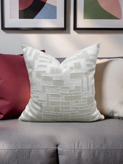 Pierre Frey Decorative Pillow Joon Nacre 22x22" Knife Edge Cover