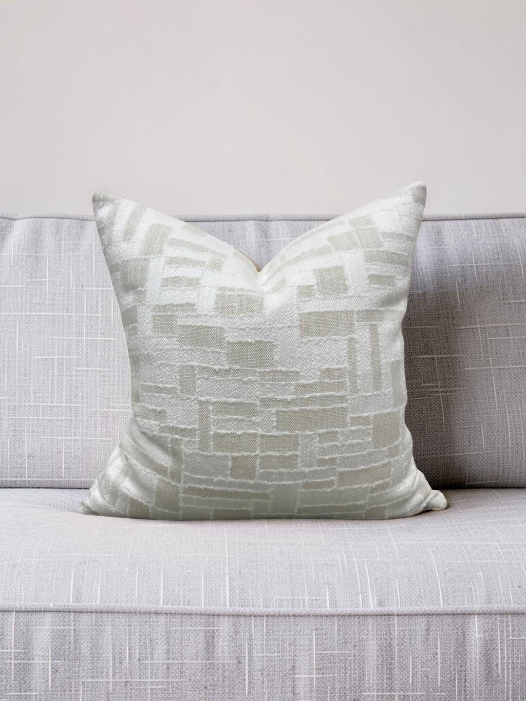 Pierre Frey Decorative Pillow Joon Nacre 22x22" Knife Edge Cover