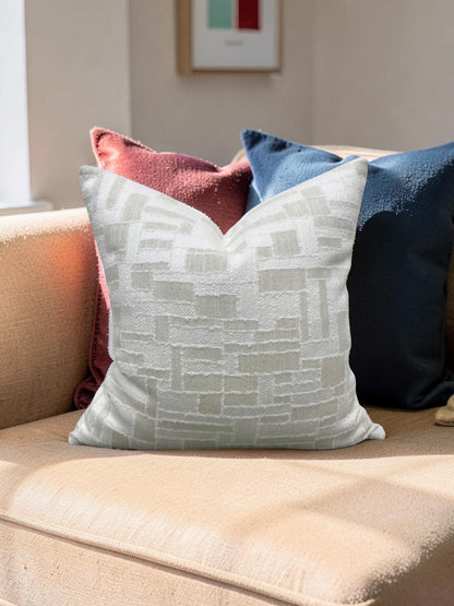 Pierre Frey Decorative Pillow Joon Nacre 22x22" Knife Edge Cover