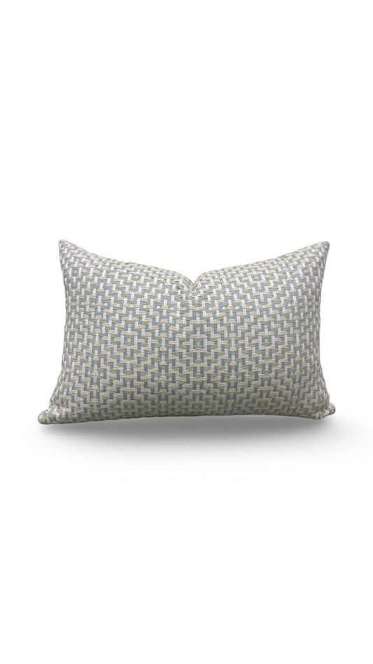 Pierre Frey Lumbar Pillow Elbe Tilleul 12x18" Knife Edge Cover