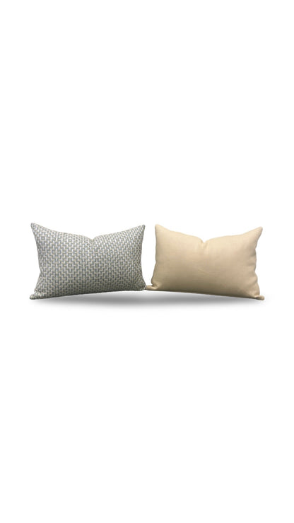 Pierre Frey Lumbar Pillow Elbe Tilleul 12x18" Knife Edge Cover