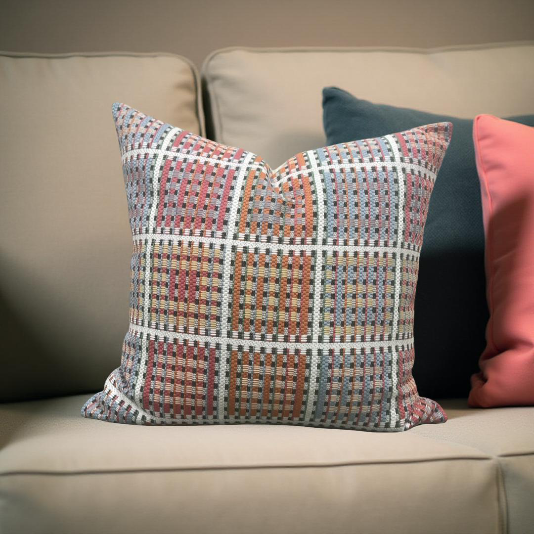 Pierre Frey Hannae Plage 22x22" Knife Edge Decorative Throw Pillow