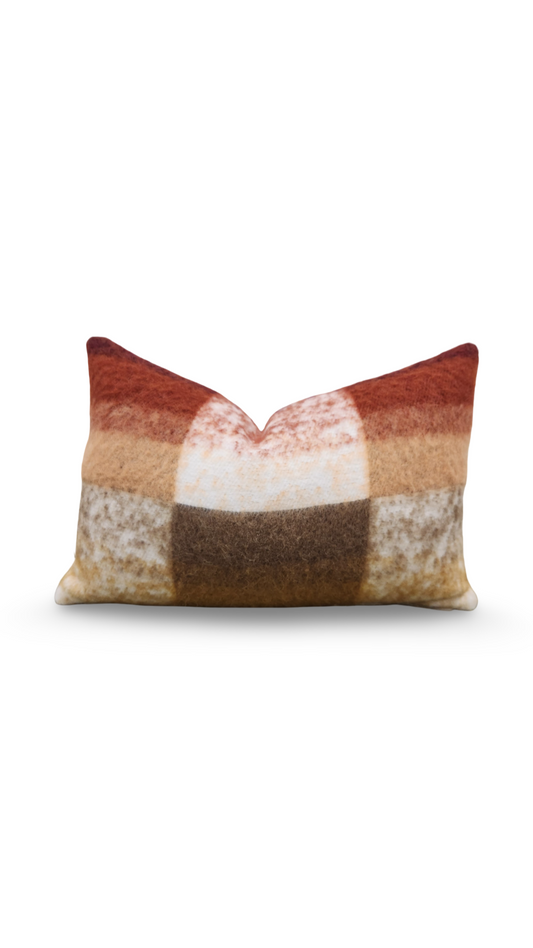 Pierre Frey Lumbar Pillow Bergen Feu 12x18" Knife Edge Cover