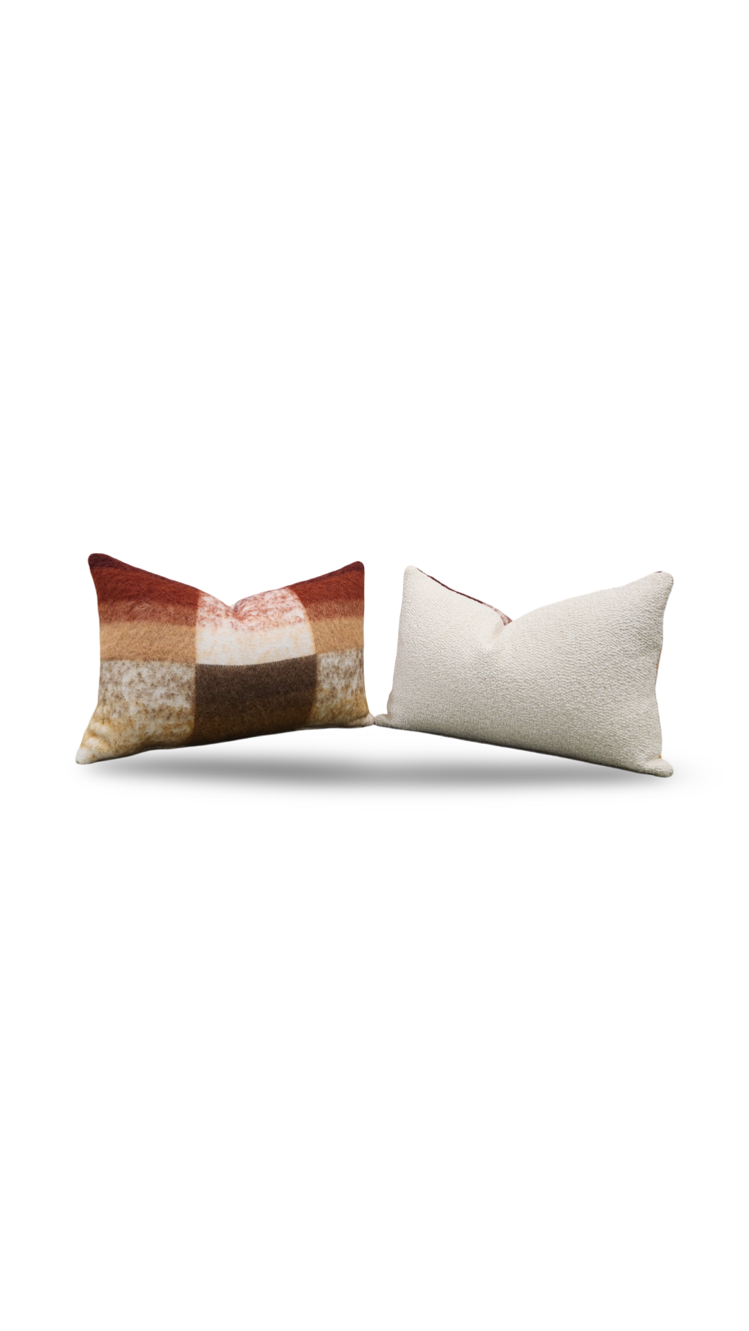 Pierre Frey Lumbar Pillow Bergen Feu 12x18" Knife Edge Cover