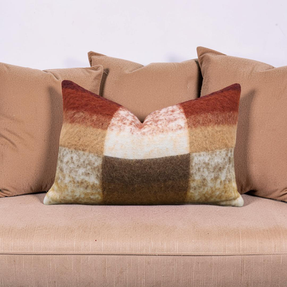 Pierre Frey Lumbar Pillow Bergen Feu 12x18" Knife Edge Cover