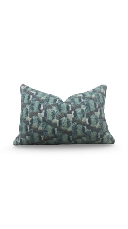 Pierre Frey Lumbar Pillow Mys Aquatique 12x18" Knife Edge Cover