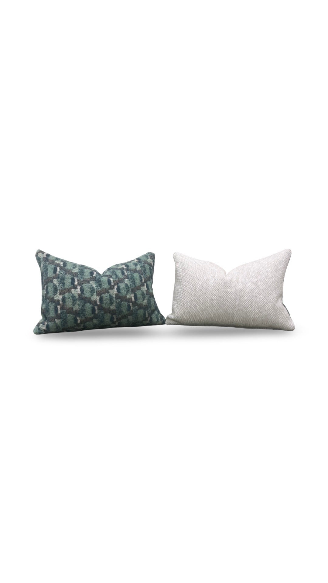 Pierre Frey Lumbar Pillow Mys Aquatique 12x18" Knife Edge Cover