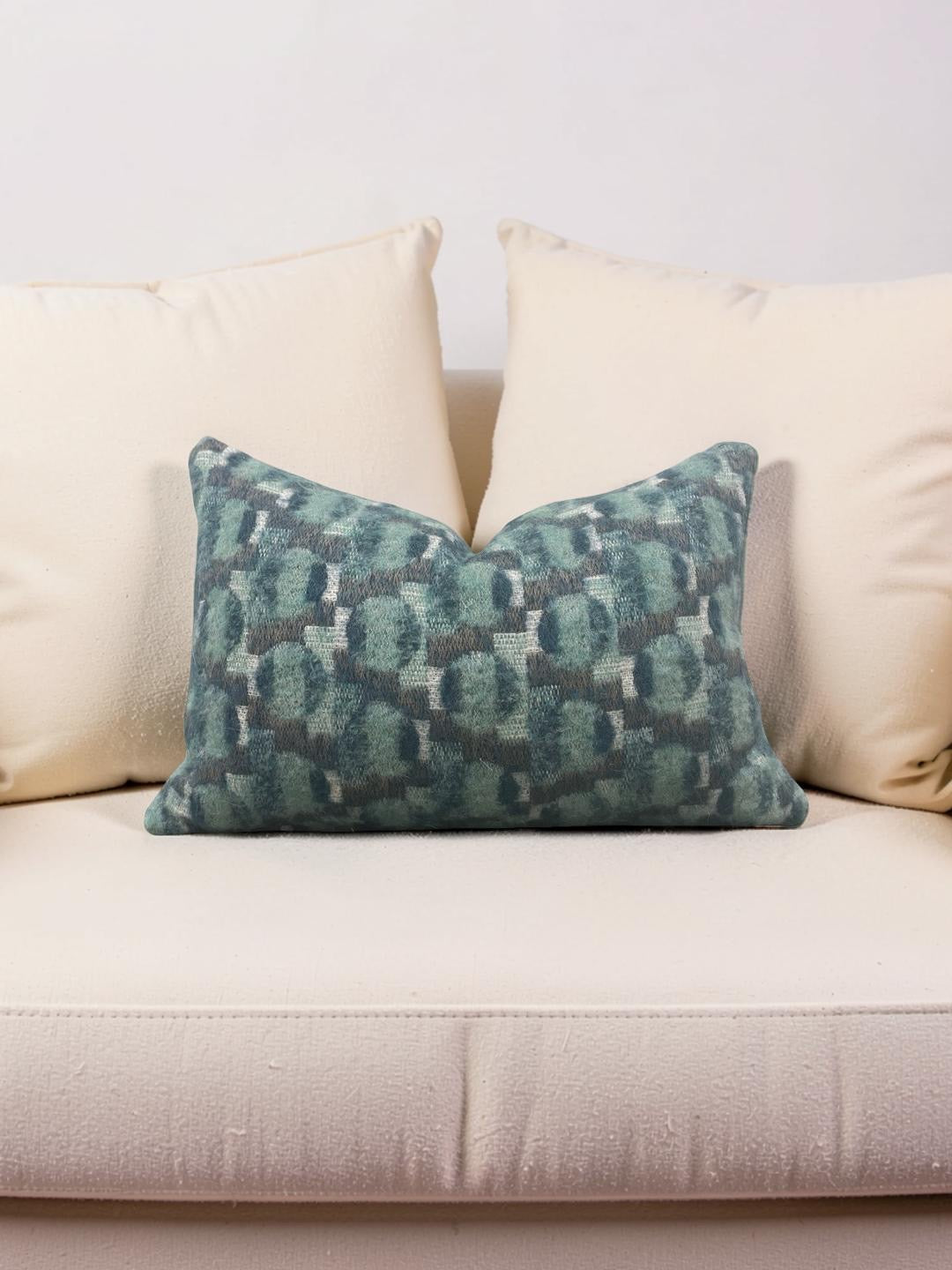 Pierre Frey Lumbar Pillow Mys Aquatique 12x18" Knife Edge Cover