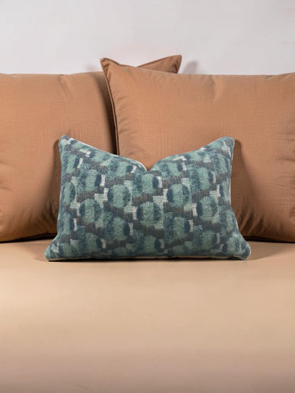 Pierre Frey Lumbar Pillow Mys Aquatique 12x18" Knife Edge Cover