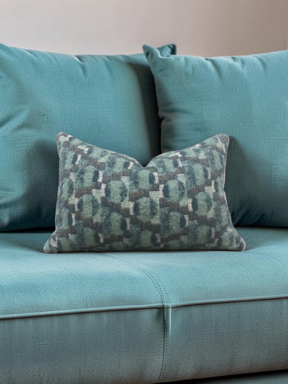 Pierre Frey Lumbar Pillow Mys Aquatique 12x18" Knife Edge Cover