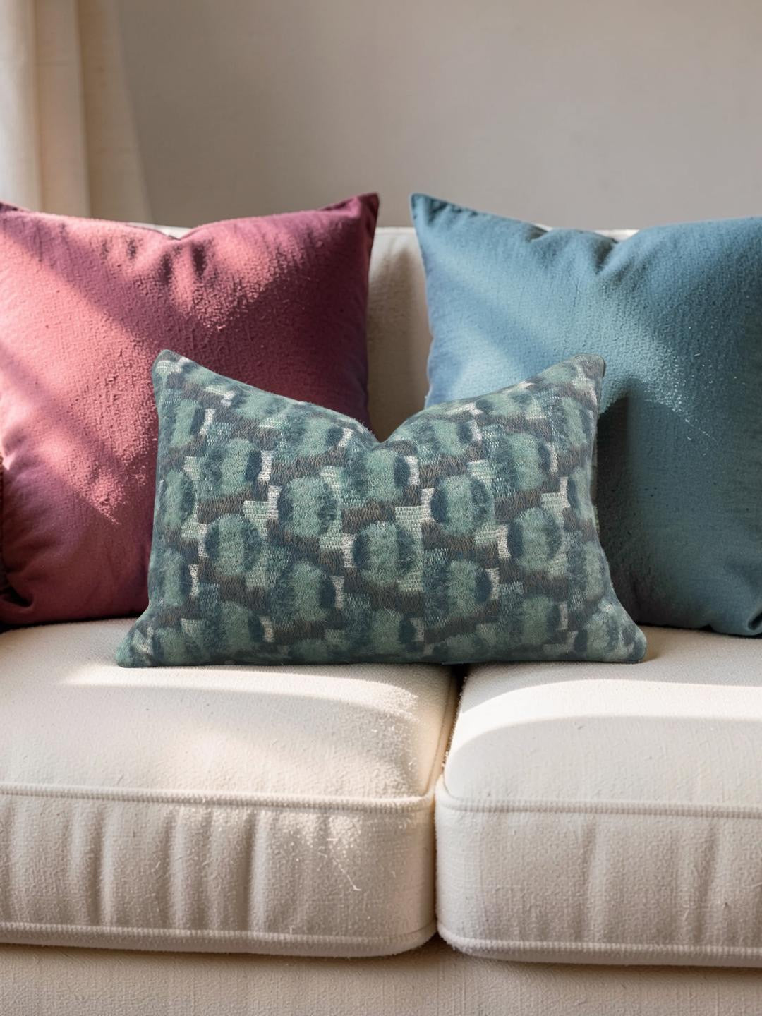 Pierre Frey Lumbar Pillow Mys Aquatique 12x18" Knife Edge Cover