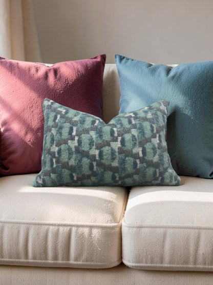 Pierre Frey Lumbar Pillow Mys Aquatique 12x18" Knife Edge Cover