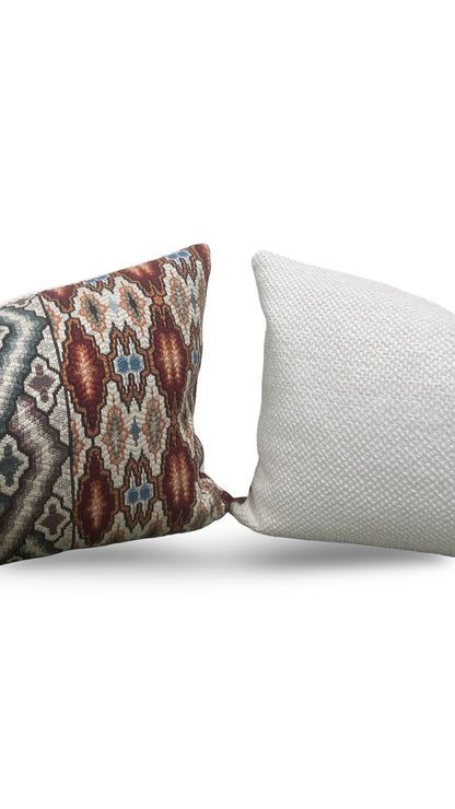 Pierre Frey Lumbar Pillow Le Manach Carmin 12x18" Knife Edge Cover