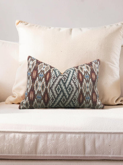 Pierre Frey Lumbar Pillow Le Manach Carmin 12x18" Knife Edge Cover