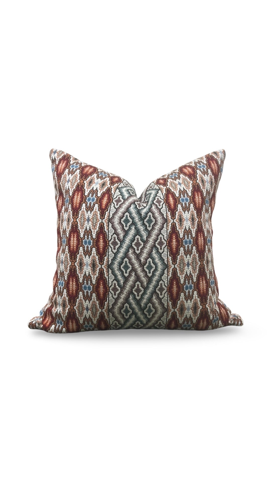 Pierre Frey Decorative Pillow Valencay Carmin 22x22" Knife Edge Cover