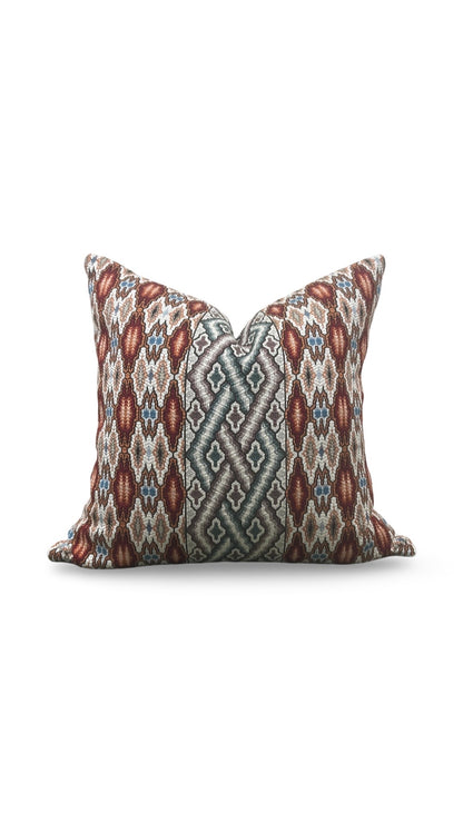 Pierre Frey Decorative Pillow Valencay Carmin 22x22" Knife Edge Cover