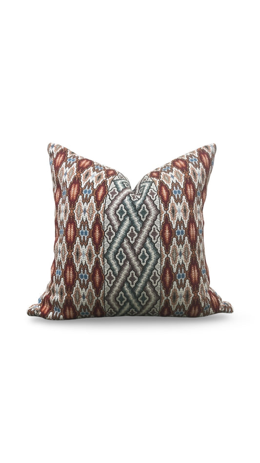 Pierre Frey Decorative Pillow Valencay Carmin 22x22" Knife Edge Cover