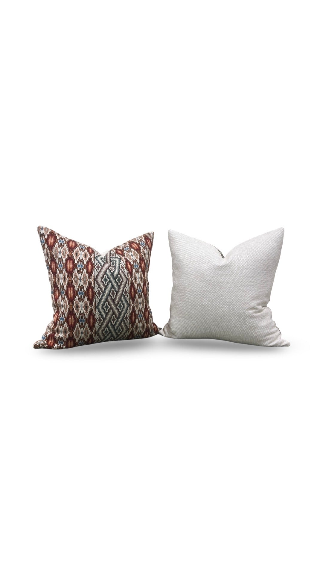 Pierre Frey Decorative Pillow Valencay Carmin 22x22" Knife Edge Cover