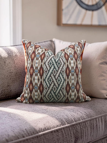 Pierre Frey Decorative Pillow Valencay Carmin 22x22" Knife Edge Cover