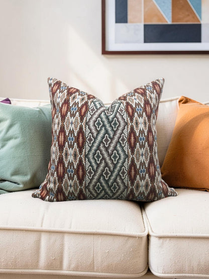 Pierre Frey Decorative Pillow Valencay Carmin 22x22" Knife Edge Cover