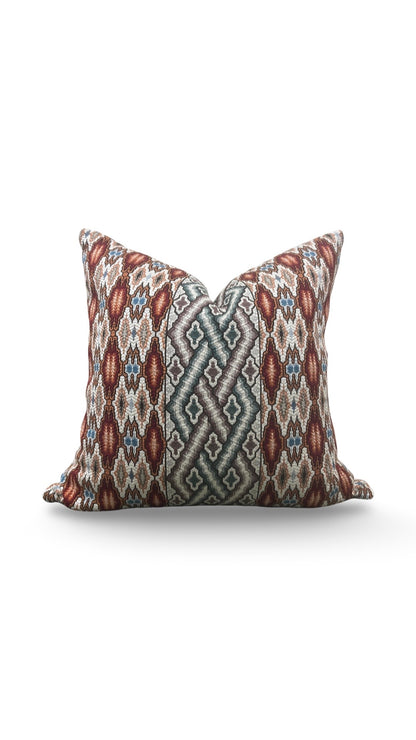 Pierre Frey Decorative Pillow Valencay Carmin 22x22" Knife Edge Cover