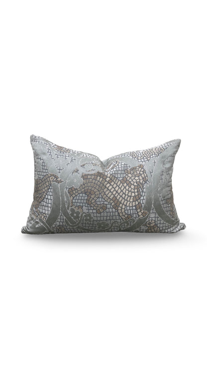 Pierre Frey Lumbar Pillow Misene Opale 12x18" Knife Edge Cover