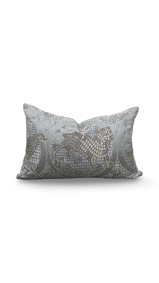Pierre Frey Lumbar Pillow Misene Opale 12x18" Knife Edge Cover