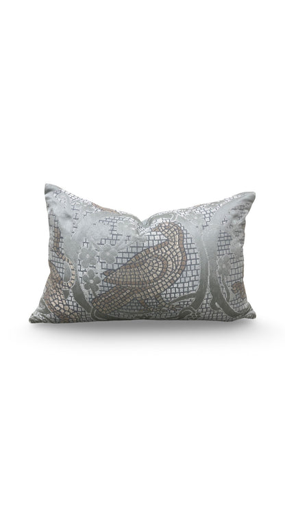 Pierre Frey Lumbar Pillow Misene Opale 12x18" Knife Edge Cover