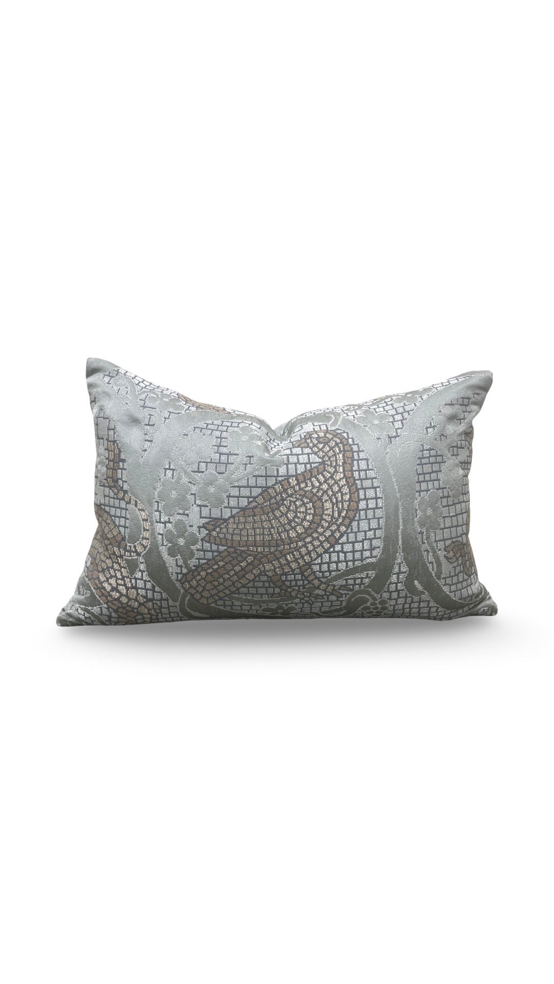 Pierre Frey Lumbar Pillow Misene Opale 12x18" Knife Edge Cover