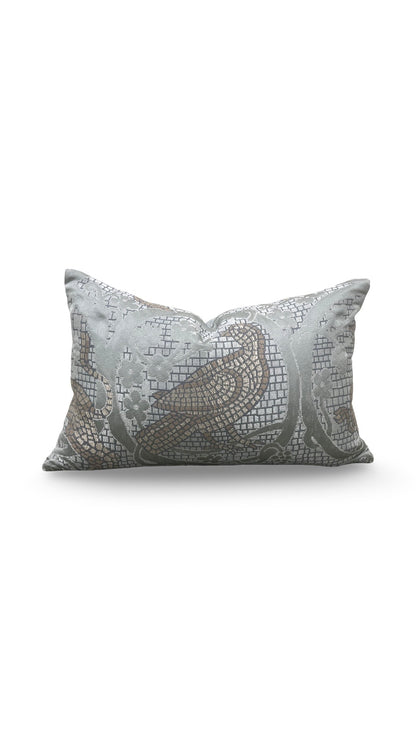Pierre Frey Lumbar Pillow Misene Opale 12x18" Knife Edge Cover