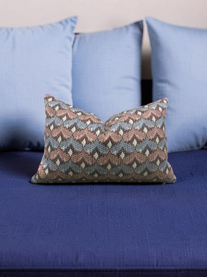 Pierre Frey Lumbar Pillow Talmont Grenat 12x18" Knife Edge Cover