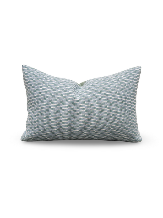 Pierre Frey Lumbar Pillow Ainhoa Lagon 12x18" Knife Edge Cover