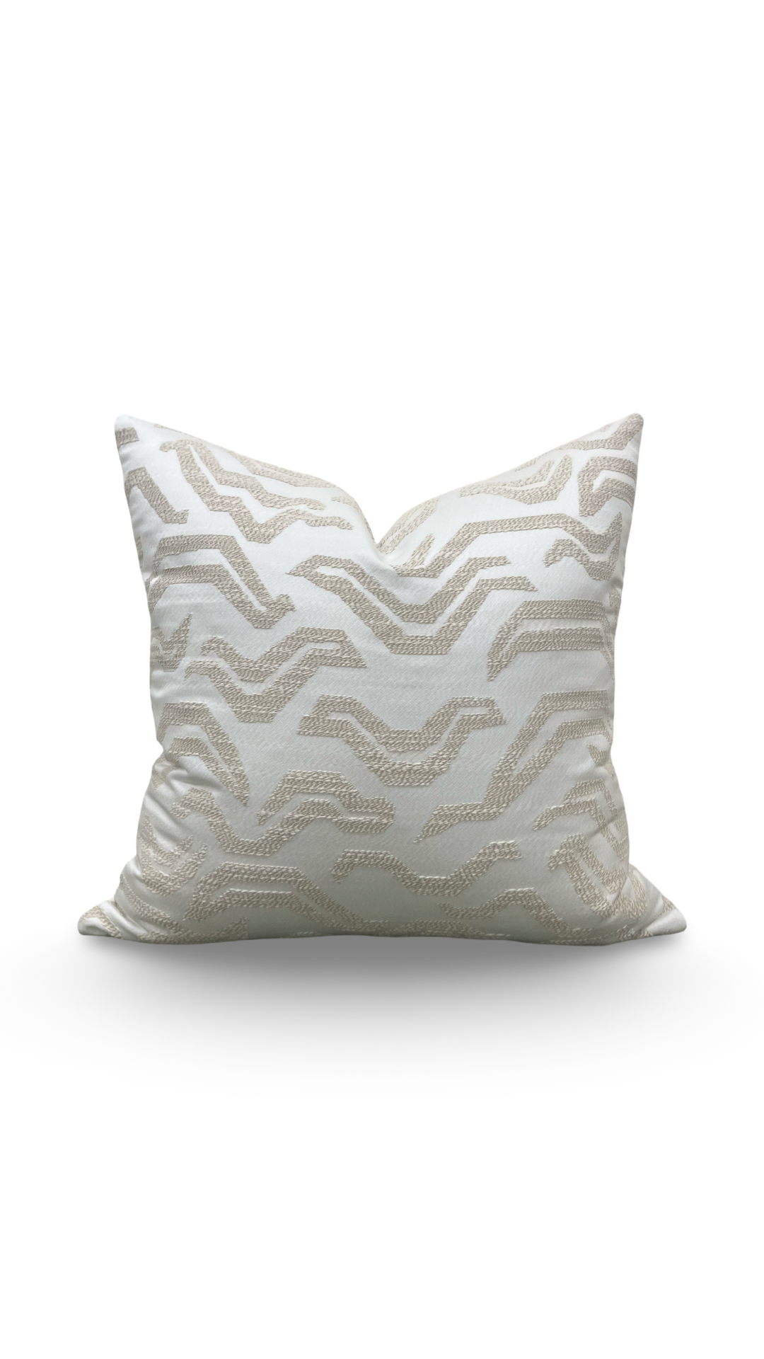 Pierre Frey Tigris Perla 22x22" Knife Edge Decorative Throw Pillow