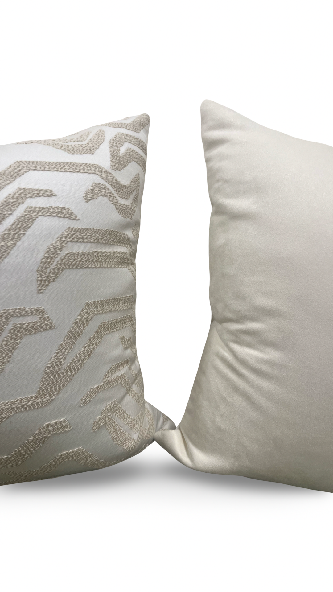 Pierre Frey Tigris Perla 22x22" Knife Edge Decorative Throw Pillow