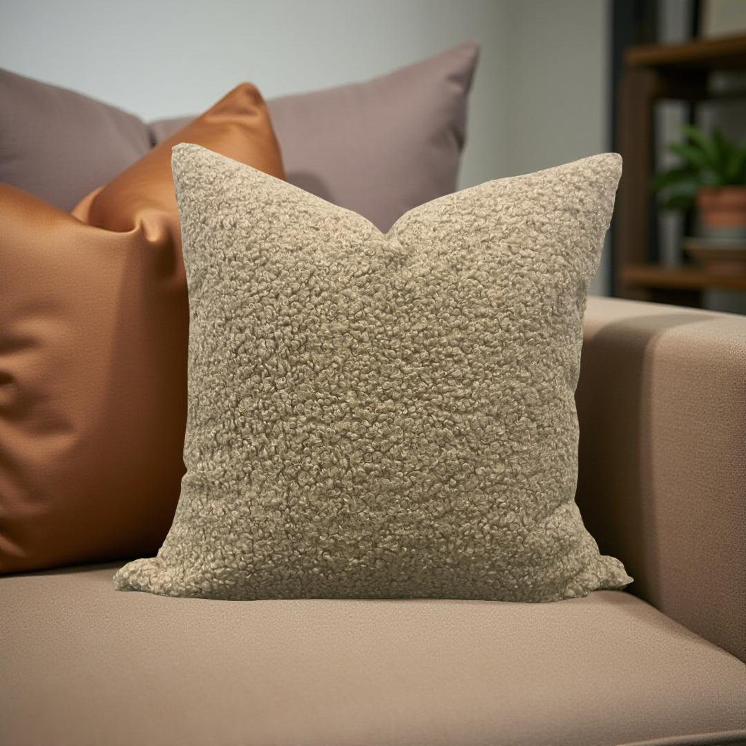 Decorative Pillow Fluffy Latte 22x22" Knife Edge Cover