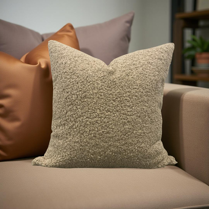 Decorative Pillow Fluffy Latte 22x22" Knife Edge Cover