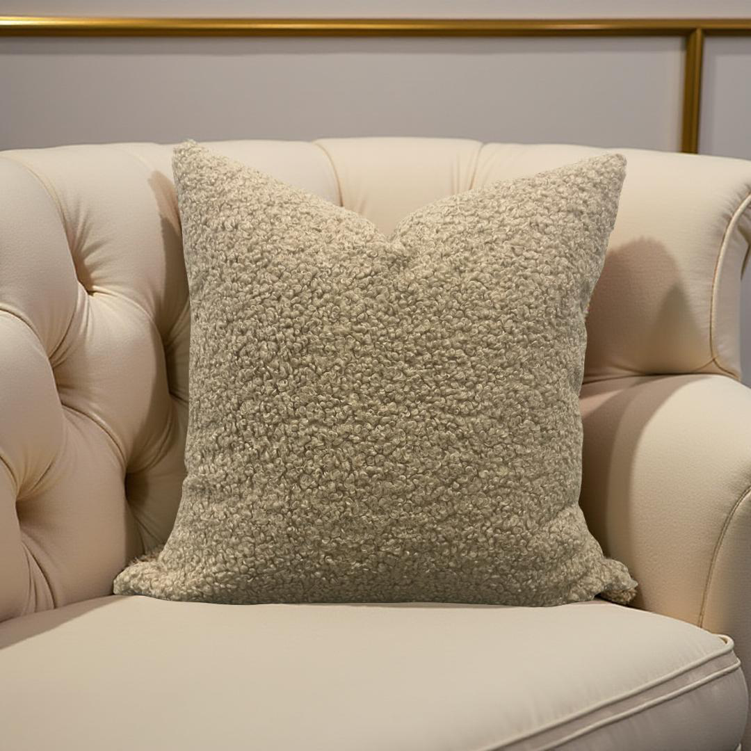 Decorative Pillow Fluffy Latte 22x22" Knife Edge Cover