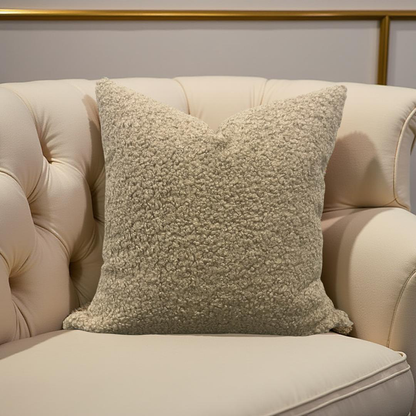 Decorative Pillow Fluffy Latte 22x22" Knife Edge Cover