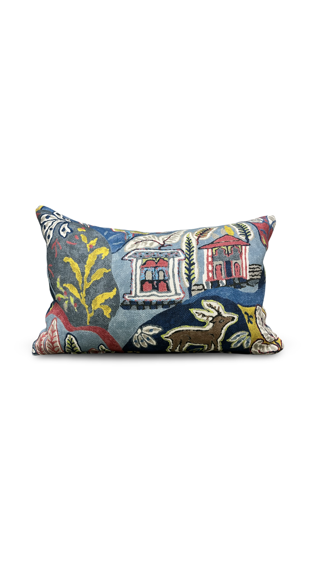Multi Colored Scenic 12x18" Knife Edge Decorative Lumbar Pillow