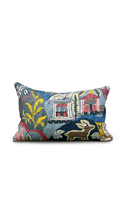 Multi Colored Scenic 12x18" Knife Edge Decorative Lumbar Pillow