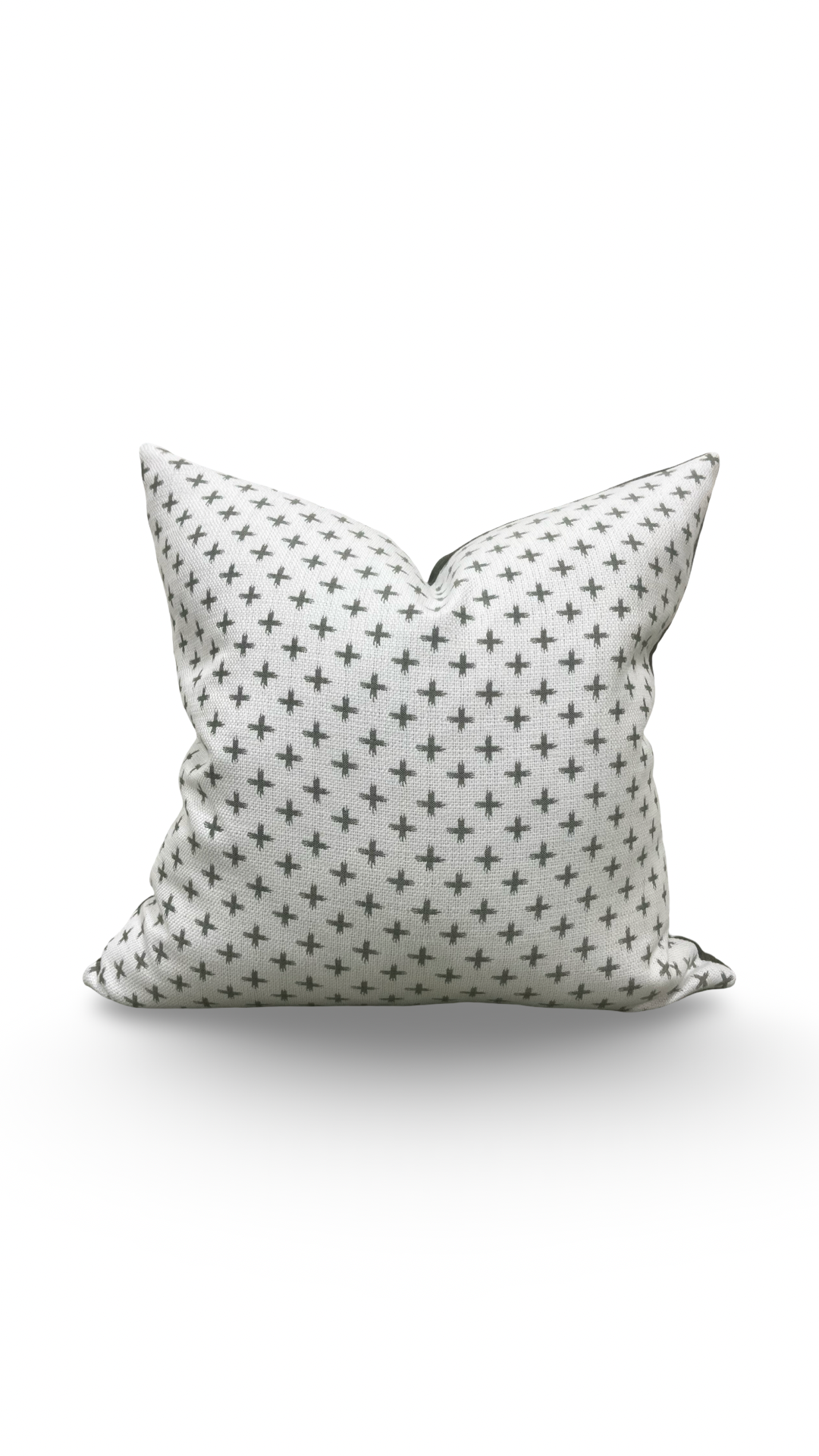 Decorative pillow with star pattern on a white background