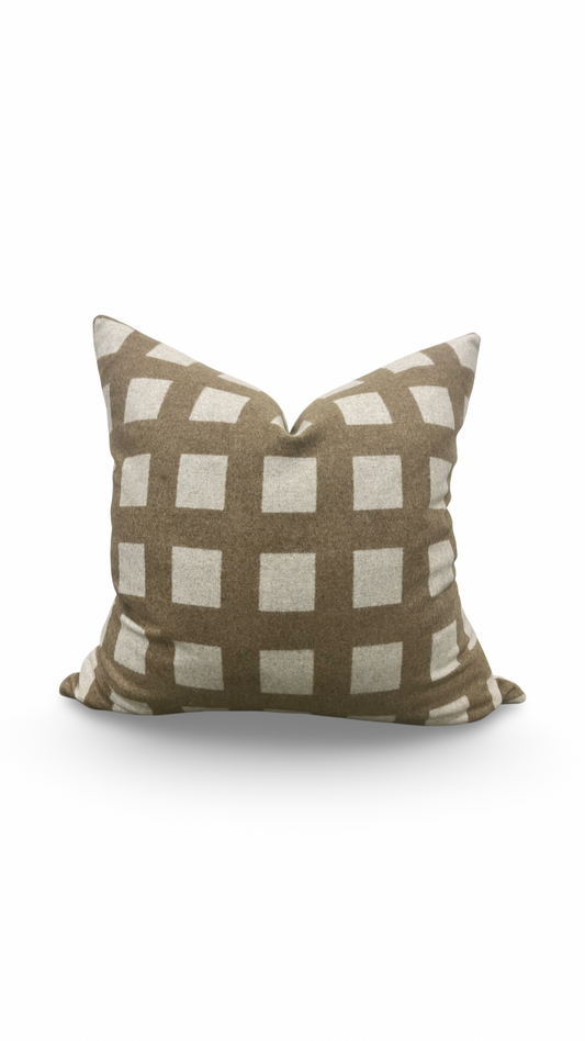 Designer Fabric Union Square Hazel 22x22" Knife Edge Decorative Throw Pillow
