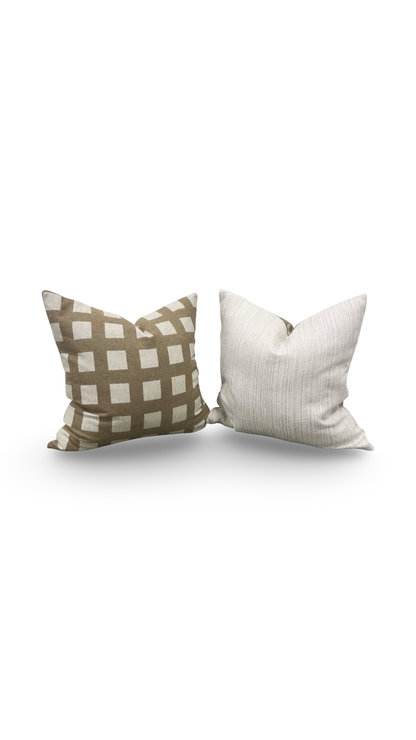 Designer Fabric Union Square Hazel 22x22" Knife Edge Decorative Throw Pillow